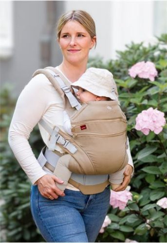 Manduca® XT biopamut csatos babahordozó-Monochrome Nougat