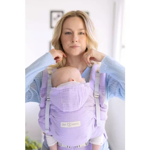 LoveRadius Hoodie 2 csatos babahordozó - Lilac