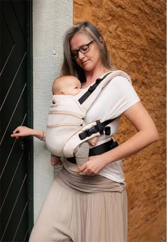 Manduca® XT biopamut csatos babahordozó - Denimpowder-toffee