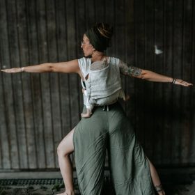 Hop tye Advanced babahordozó-Grenada natur Leinen