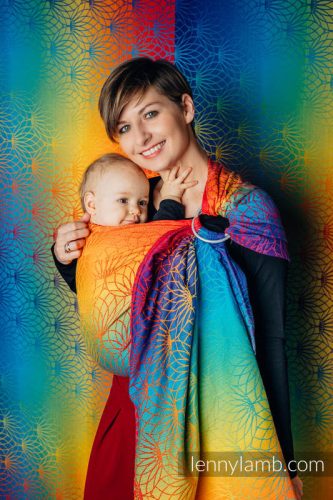 Lennylamb karikás kendő RAINBOW LOTUS standard-1.8m