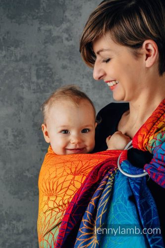 Lennylamb karikás kendő RAINBOW LOTUS standard-1.8m
