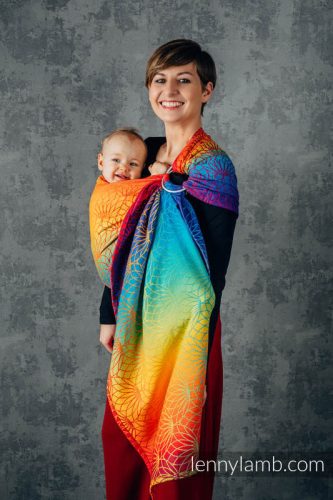 Lennylamb karikás kendő RAINBOW LOTUS standard-1.8m