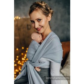   Lennylamb LITTLE HERRINGBONE GREY szövött kendő koraszülött babáknak 460 cm